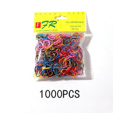 Load image into Gallery viewer, 200/1000PCS Cute Girls Colourful Ring Disposable Elastic Hair Bands Ponytail Holder Rubber Band Scrunchies Kids Hair Accessories