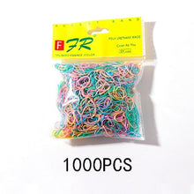 Load image into Gallery viewer, 200/1000PCS Cute Girls Colourful Ring Disposable Elastic Hair Bands Ponytail Holder Rubber Band Scrunchies Kids Hair Accessories