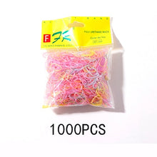 Load image into Gallery viewer, 200/1000PCS Cute Girls Colourful Ring Disposable Elastic Hair Bands Ponytail Holder Rubber Band Scrunchies Kids Hair Accessories