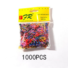 Load image into Gallery viewer, 200/1000PCS Cute Girls Colourful Ring Disposable Elastic Hair Bands Ponytail Holder Rubber Band Scrunchies Kids Hair Accessories