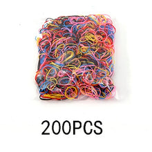 Load image into Gallery viewer, 200/1000PCS Cute Girls Colourful Ring Disposable Elastic Hair Bands Ponytail Holder Rubber Band Scrunchies Kids Hair Accessories