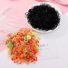 Load image into Gallery viewer, 200/1000PCS Cute Girls Colourful Ring Disposable Elastic Hair Bands Ponytail Holder Rubber Band Scrunchies Kids Hair Accessories