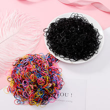 Load image into Gallery viewer, 200/1000PCS Cute Girls Colourful Ring Disposable Elastic Hair Bands Ponytail Holder Rubber Band Scrunchies Kids Hair Accessories