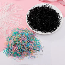 Load image into Gallery viewer, 200/1000PCS Cute Girls Colourful Ring Disposable Elastic Hair Bands Ponytail Holder Rubber Band Scrunchies Kids Hair Accessories