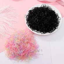 Load image into Gallery viewer, 200/1000PCS Cute Girls Colourful Ring Disposable Elastic Hair Bands Ponytail Holder Rubber Band Scrunchies Kids Hair Accessories