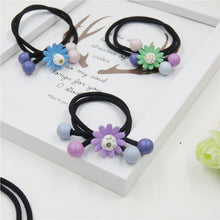 Load image into Gallery viewer, 1PCS Lovely Clover Gray Ball Elastic Hair Bands Toys For Girls Handmade Bow Headband Scrunchy Kids Hair Accessories For Womens