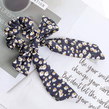 Load image into Gallery viewer, AWAYT Bow Streamers Hair Ring Fashion Ribbon Girl Hair Bands Scrunchies Horsetail Tie Solid Headwear Hair Accessories