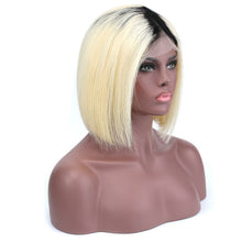 Load image into Gallery viewer, Luvin wigs for Black women 613 blonde Lace Front Wigs Natural Straight Brazilian Human Hair ombre Short Bob Lace Frontal Wigs