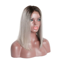 Load image into Gallery viewer, Short Lace Front Human Hair Wigs For Black Women Brazilian Remy Bob Wig With Baby Hair Pre Plucked 13x4 Blonde Pink 99J Luasy