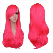 Load image into Gallery viewer, QQXCAIW Long Wavy Cosplay Wig Red Green Puprle Pink Black Blue Sliver Gray Blonde Brown 70 Cm Synthetic Hair Wigs