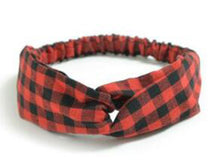 Load image into Gallery viewer, 2018 Lady Headdress Plaid Bow Headband Turban Elastic Headwear Head Wrap Women Hair Accessories for Women Striped Hair Bands