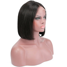 Load image into Gallery viewer, Short Lace Front Human Hair Wigs For Black Women Brazilian Remy Bob Wig With Baby Hair Pre Plucked 13x4 Blonde Pink 99J Luasy