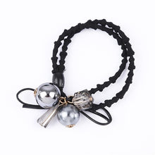 Load image into Gallery viewer, 1PCS Lovely Clover Gray Ball Elastic Hair Bands Toys For Girls Handmade Bow Headband Scrunchy Kids Hair Accessories For Womens