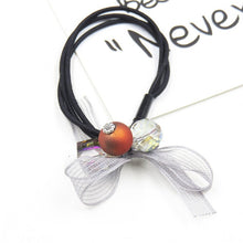 Load image into Gallery viewer, 1PCS Lovely Clover Gray Ball Elastic Hair Bands Toys For Girls Handmade Bow Headband Scrunchy Kids Hair Accessories For Womens