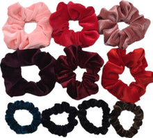 Load image into Gallery viewer, 10 pcs/lot Soft chiffon Velvet satin Hair Scrunchie floral Grip Loop Holder Stretchy Hair band hair ties accessories leopard