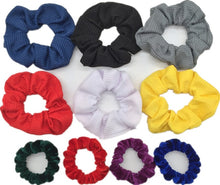 Load image into Gallery viewer, 10 pcs/lot Soft chiffon Velvet satin Hair Scrunchie floral Grip Loop Holder Stretchy Hair band hair ties accessories leopard