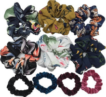 Load image into Gallery viewer, 10 pcs/lot Soft chiffon Velvet satin Hair Scrunchie floral Grip Loop Holder Stretchy Hair band hair ties accessories leopard