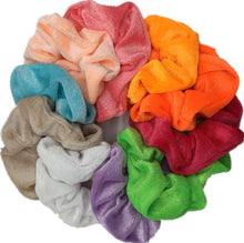 Load image into Gallery viewer, 10 pcs/lot Soft chiffon Velvet satin Hair Scrunchie floral Grip Loop Holder Stretchy Hair band hair ties accessories leopard