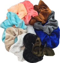 Load image into Gallery viewer, 10 pcs/lot Soft chiffon Velvet satin Hair Scrunchie floral Grip Loop Holder Stretchy Hair band hair ties accessories leopard