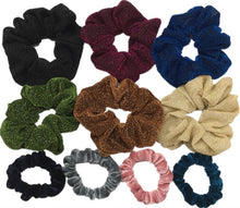 Load image into Gallery viewer, 10 pcs/lot Soft chiffon Velvet satin Hair Scrunchie floral Grip Loop Holder Stretchy Hair band hair ties accessories leopard