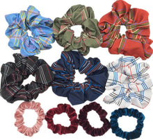 Load image into Gallery viewer, 10 pcs/lot Soft chiffon Velvet satin Hair Scrunchie floral Grip Loop Holder Stretchy Hair band hair ties accessories leopard