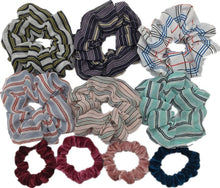 Load image into Gallery viewer, 10 pcs/lot Soft chiffon Velvet satin Hair Scrunchie floral Grip Loop Holder Stretchy Hair band hair ties accessories leopard