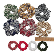 Load image into Gallery viewer, 10 pcs/lot Soft chiffon Velvet satin Hair Scrunchie floral Grip Loop Holder Stretchy Hair band hair ties accessories leopard