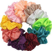 Load image into Gallery viewer, 10 pcs/lot Soft chiffon Velvet satin Hair Scrunchie floral Grip Loop Holder Stretchy Hair band hair ties accessories leopard