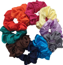 Load image into Gallery viewer, 10 pcs/lot Soft chiffon Velvet satin Hair Scrunchie floral Grip Loop Holder Stretchy Hair band hair ties accessories leopard