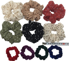 Load image into Gallery viewer, 10 pcs/lot Soft chiffon Velvet satin Hair Scrunchie floral Grip Loop Holder Stretchy Hair band hair ties accessories leopard