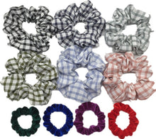 Load image into Gallery viewer, 10 pcs/lot Soft chiffon Velvet satin Hair Scrunchie floral Grip Loop Holder Stretchy Hair band hair ties accessories leopard