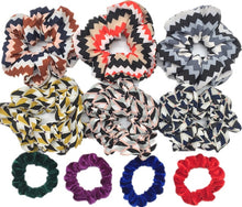Load image into Gallery viewer, 10 pcs/lot Soft chiffon Velvet satin Hair Scrunchie floral Grip Loop Holder Stretchy Hair band hair ties accessories leopard