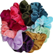 Load image into Gallery viewer, 10 pcs/lot Soft chiffon Velvet satin Hair Scrunchie floral Grip Loop Holder Stretchy Hair band hair ties accessories leopard