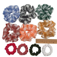 Load image into Gallery viewer, 10 pcs/lot Soft chiffon Velvet satin Hair Scrunchie floral Grip Loop Holder Stretchy Hair band hair ties accessories leopard