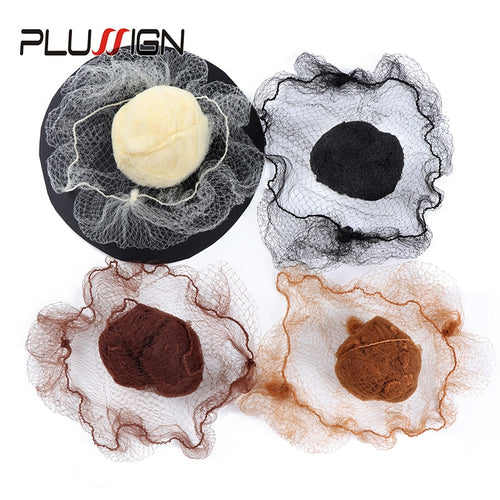 20Pcs Wholesale Dancing Hairnets Nylons For Hair Styling Invisible Disposible Wig Cap Net Black Brown Dark Coffee