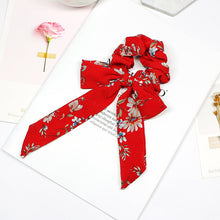 Load image into Gallery viewer, 2019 New Bow Streamers Hair Ring Fashion Ribbon Girl Hair Bands Scrunchies Ponytail Hair Bows Girl Holder Rope Hair Accessories