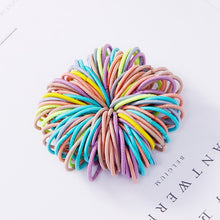 Load image into Gallery viewer, New 100PCS/Lot Girls Candy Colors Nylon 3CM Rubber Bands Children Safe Elastic Hair Bands Ponytail Holder Kids Hair Accessories