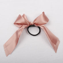 Load image into Gallery viewer, Women Rubber Bands Tiara Satin Ribbon Hair Bow Elastic Hair Band Rope Scrunchies Ponytail Holder Gum for Girls Hair Accessories