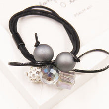 Load image into Gallery viewer, 1PCS Lovely Clover Gray Ball Elastic Hair Bands Toys For Girls Handmade Bow Headband Scrunchy Kids Hair Accessories For Womens