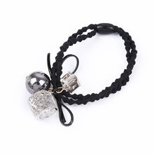 Load image into Gallery viewer, 1PCS Lovely Clover Gray Ball Elastic Hair Bands Toys For Girls Handmade Bow Headband Scrunchy Kids Hair Accessories For Womens