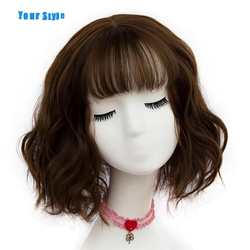 Your Style 43 colors Synthetic Short Wavy BOB Wigs Womens Brown Black  Natural Hair Wigs Female Heat Resistant Fiber