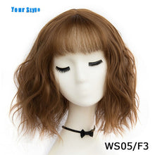 Load image into Gallery viewer, Your Style 43 colors Synthetic Short Wavy BOB Wigs Womens Brown Black  Natural Hair Wigs Female Heat Resistant Fiber