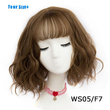 Load image into Gallery viewer, Your Style 43 colors Synthetic Short Wavy BOB Wigs Womens Brown Black  Natural Hair Wigs Female Heat Resistant Fiber