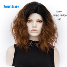 Load image into Gallery viewer, Your Style 43 colors Synthetic Short Wavy BOB Wigs Womens Brown Black  Natural Hair Wigs Female Heat Resistant Fiber