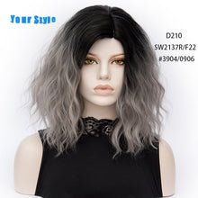 Load image into Gallery viewer, Your Style 43 colors Synthetic Short Wavy BOB Wigs Womens Brown Black  Natural Hair Wigs Female Heat Resistant Fiber