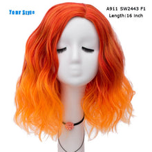 Load image into Gallery viewer, Your Style 43 colors Synthetic Short Wavy BOB Wigs Womens Brown Black  Natural Hair Wigs Female Heat Resistant Fiber