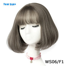 Load image into Gallery viewer, Your Style 43 colors Synthetic Short Wavy BOB Wigs Womens Brown Black  Natural Hair Wigs Female Heat Resistant Fiber