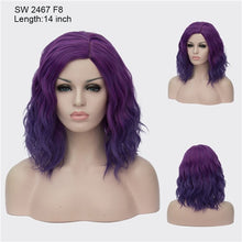 Load image into Gallery viewer, Your Style 43 colors Synthetic Short Wavy BOB Wigs Womens Brown Black  Natural Hair Wigs Female Heat Resistant Fiber
