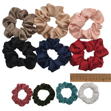 Load image into Gallery viewer, 10 pcs/lot Soft chiffon Velvet satin Hair Scrunchie floral Grip Loop Holder Stretchy Hair band hair ties accessories leopard
